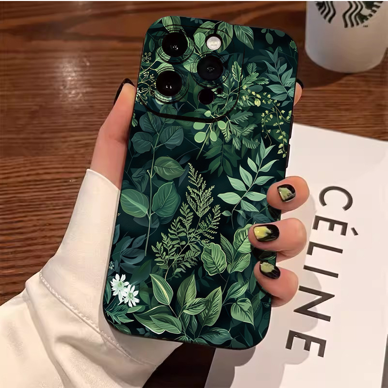 Samsung Galaxy A55 - Casing Ponsel Motif Daun Pohon Palem