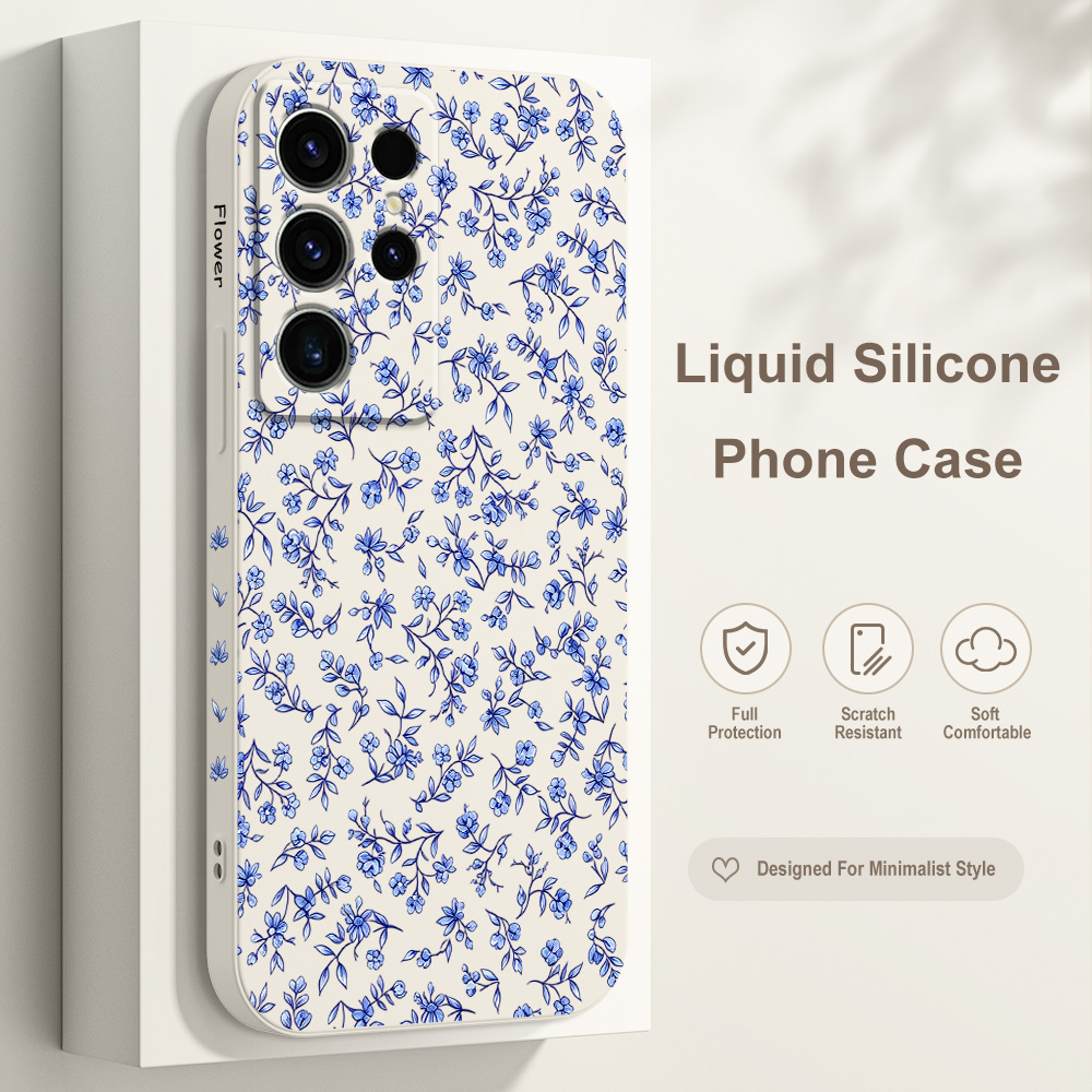 Samsung Galaxy S24 - Casing Ponsel Motif Bunga Terpilin Untuk