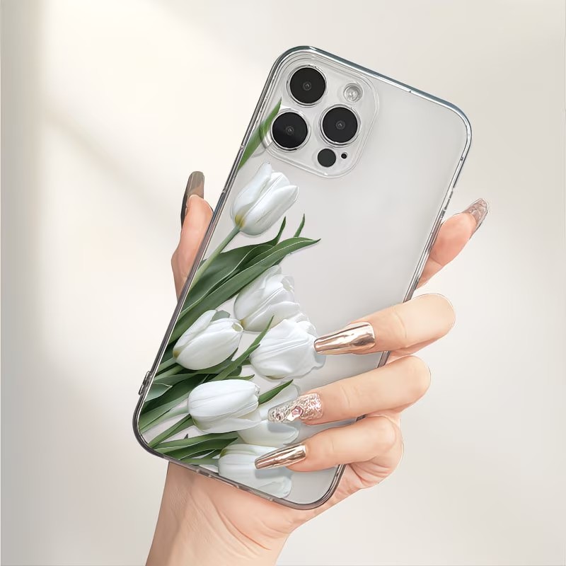 Casing Ponsel Motif Tulip Untu - Apple Iphone 15 Pro Max ulasan dan harga